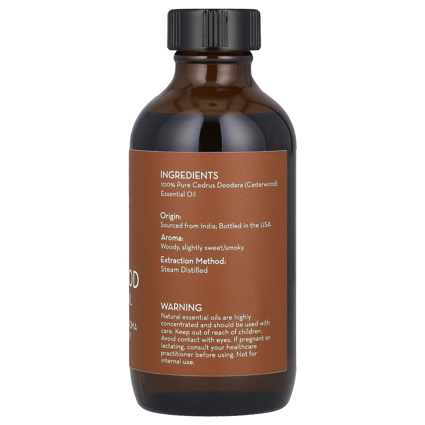 100% Pure Essential Oil, Cedarwood, 4 Fl Oz (118 Ml)