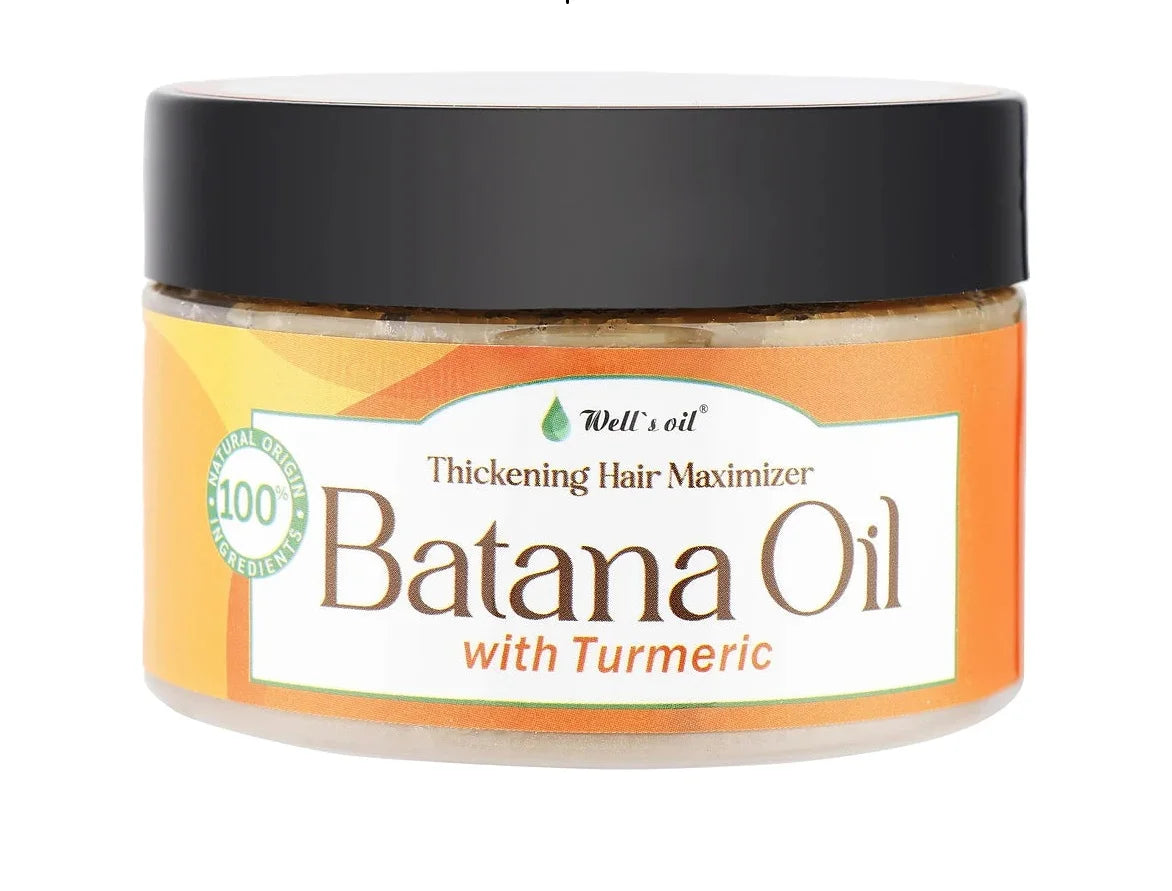 Batana Oil with Turmeric Extract – 100% Natural & Unrefined | Dr. Sebi Approved | Sourced from Honduras (4.23 Oz. / 119 G)