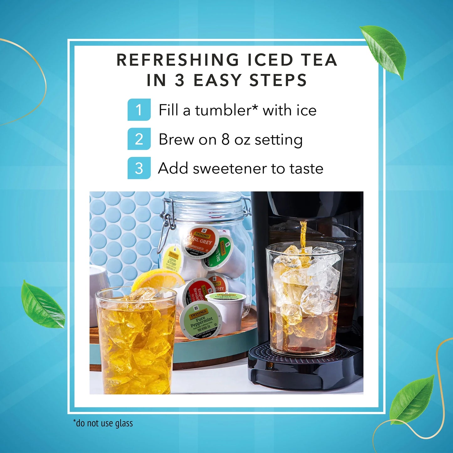 (2 Pack) Pure Peppermint Herbal Tea K-Cup Pods for Keurig, 12 Count, Caffeine-Free