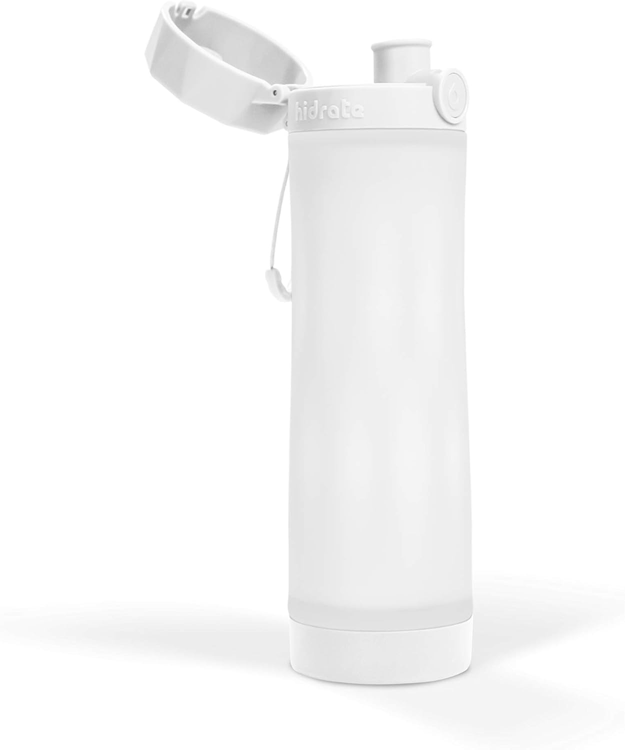 3 Smart Water Bottle, Tracks Water Intake and Glows to Remind You to Stay Hydrated, BPA Free, 20 Oz, White