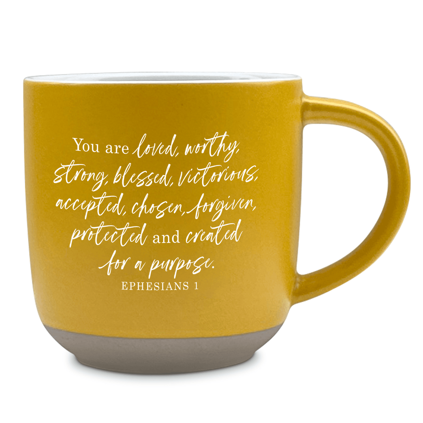 Ephesians 1 Yellow Mug - Affirmation Gift For A Better Life