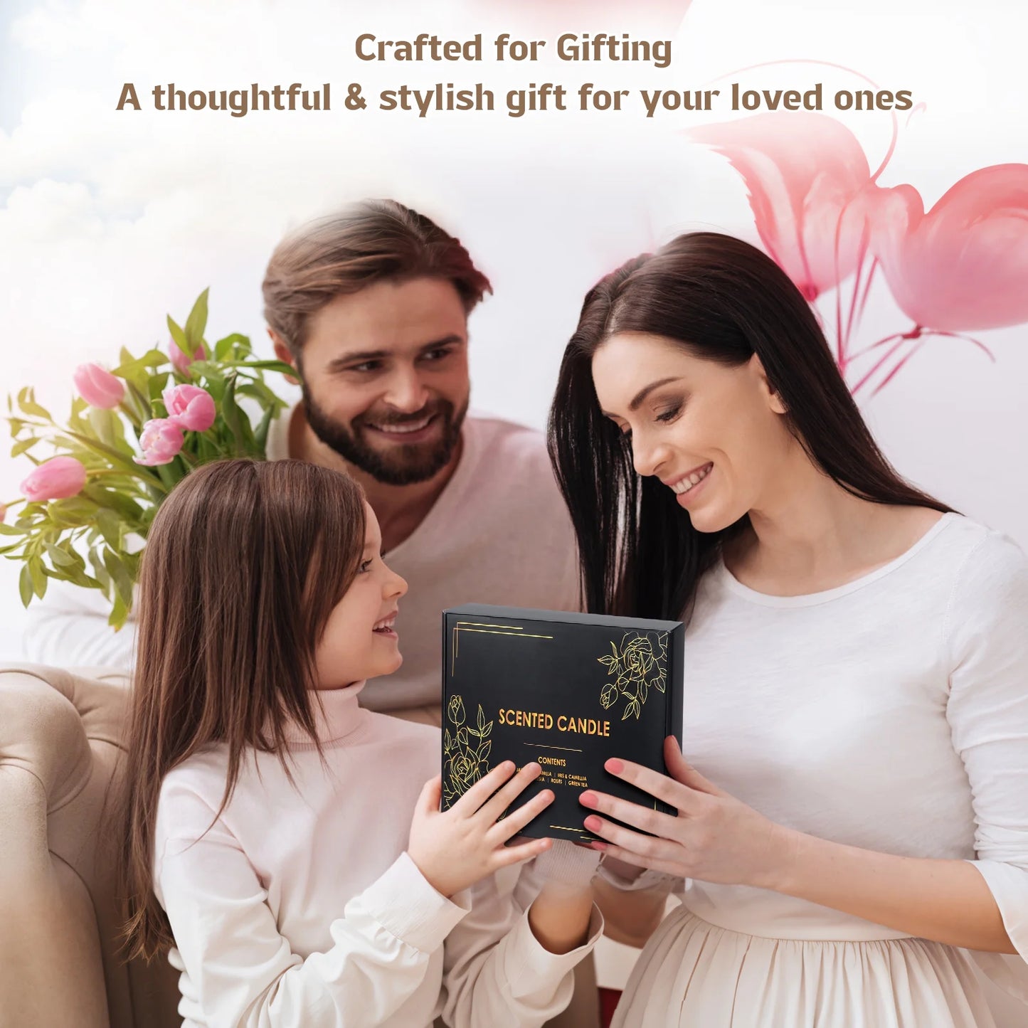 Scented Candles Gift Set 9 Pack Natural Soy Wax Jar Candles for Home Scented