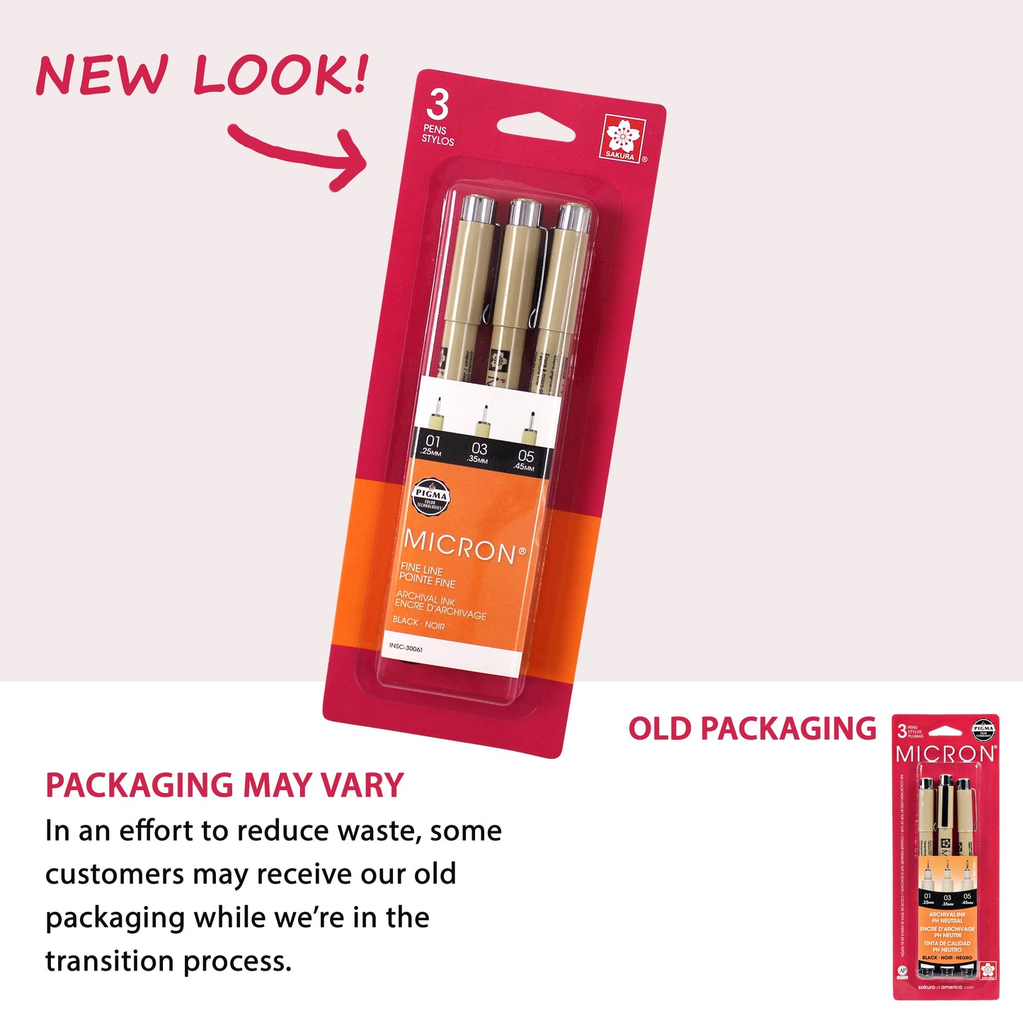 Pigma Micron Pens – 3 Count, Archival Ink, Fine Point (.25, .35, .45Mm)