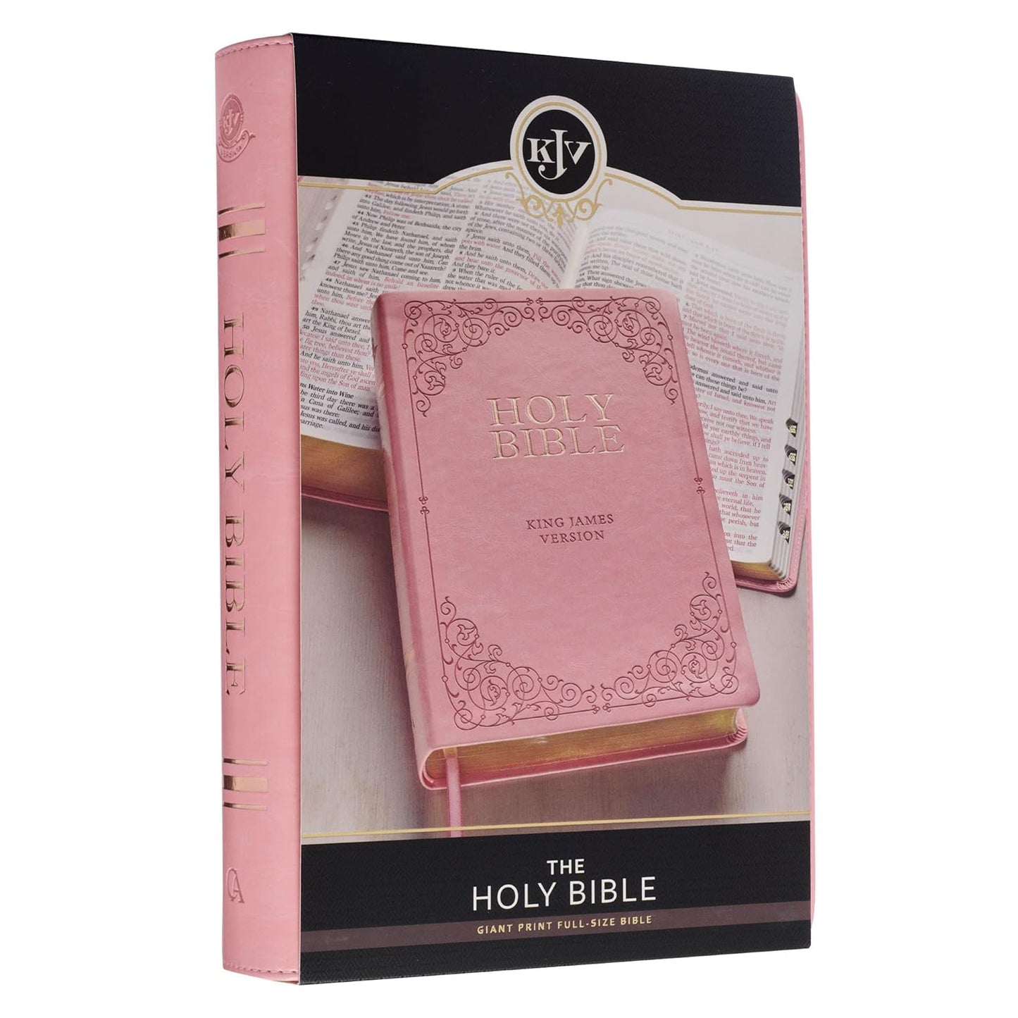 KJV Holy Bible, Giant Print Full-Size Faux Leather Red Letter Edition - Thumb In