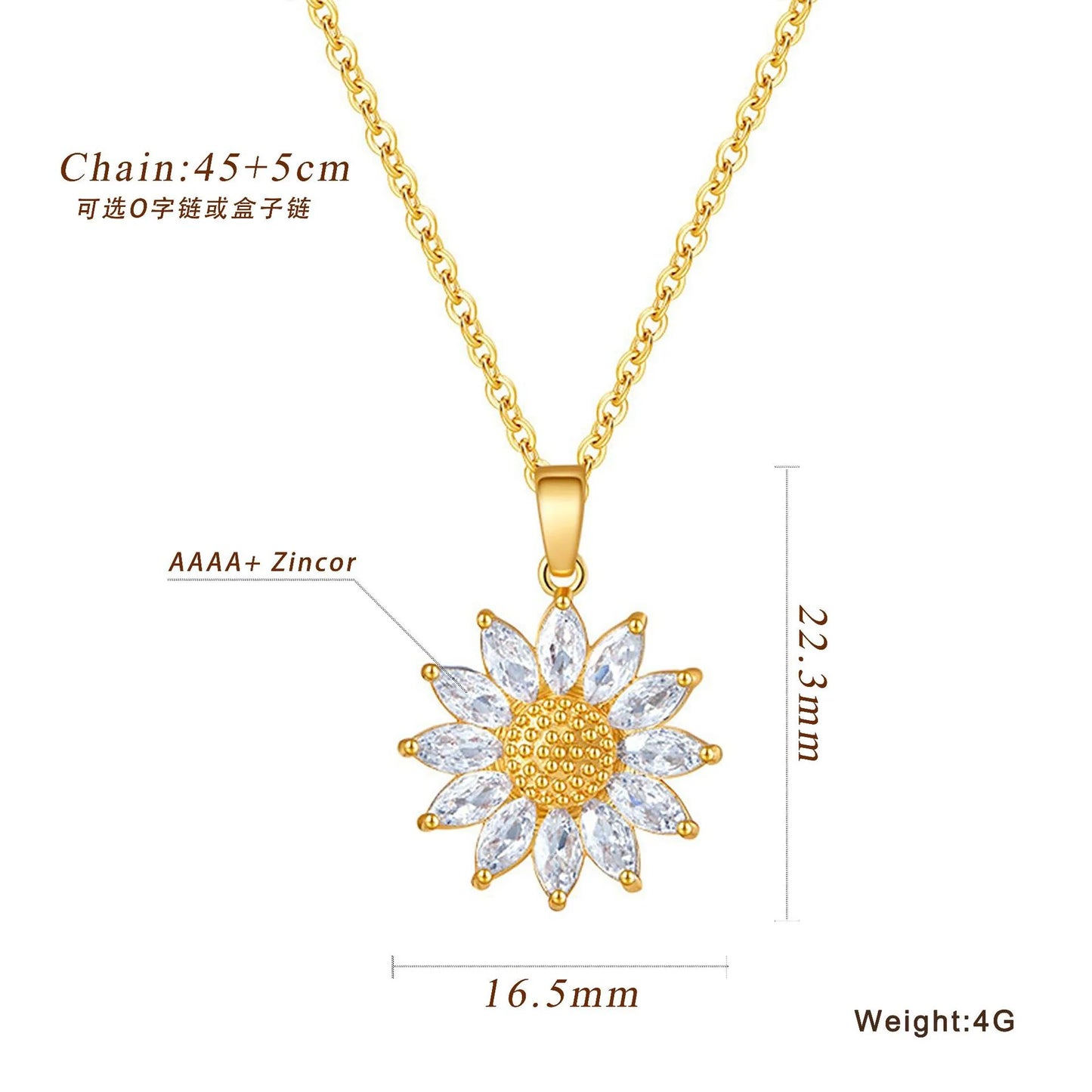 Sunflower Promise Necklace-Gift Box Included