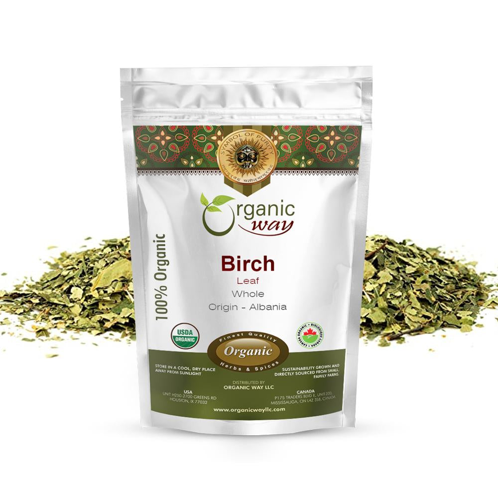 Organic Way Birch Leaf Whole - Herbal Tea | Organic, Kosher & USDA Certified