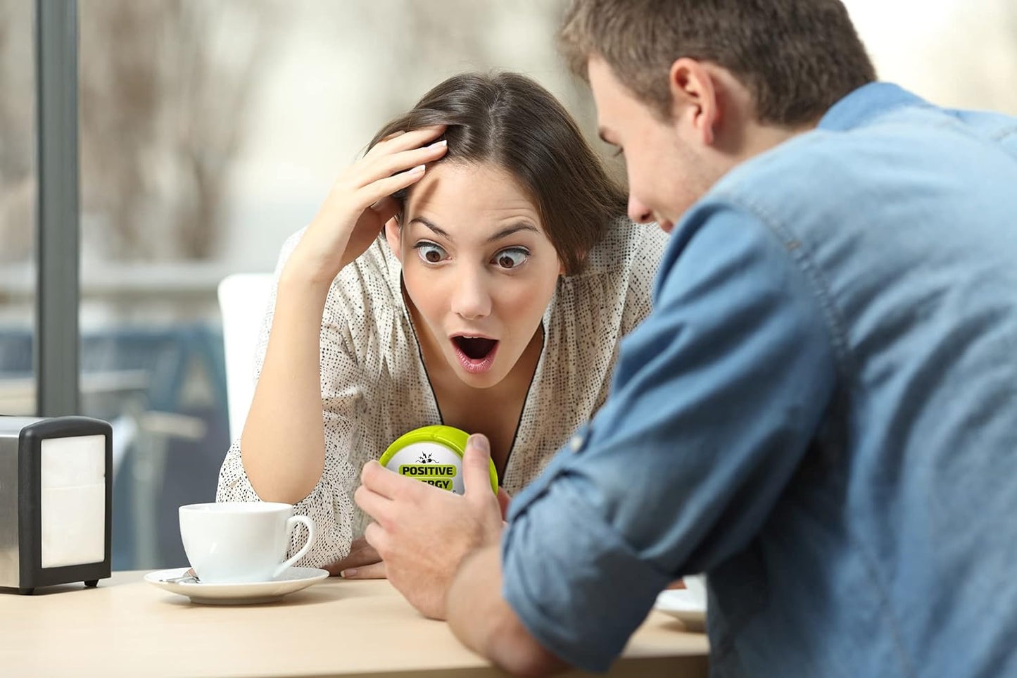 Positive Energy Sound Button | Fully Loaded | 101 Pre-Recorded Motivation Boosters | Positive Thinking Easy | Fun Novelty Gag Inspirational Gift | Cool Desk Decor Gadget