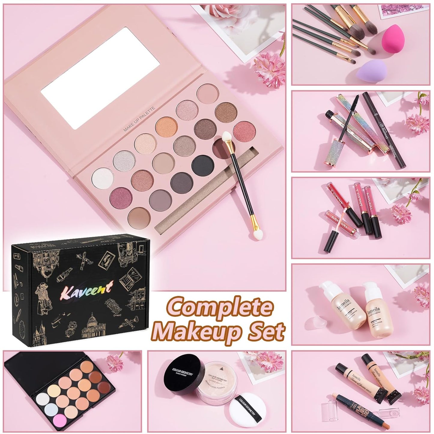 Makeup Kit Makeup Sets for Teens Makeup Kits for Women Teenagers Full Kit Make up Eyeshadow Palette Foundation Concealer Lipgloss Makeup Gift Set for Women Teen Girls