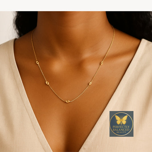 Grace in Motion – Petite Horse Bit Link Station Necklace