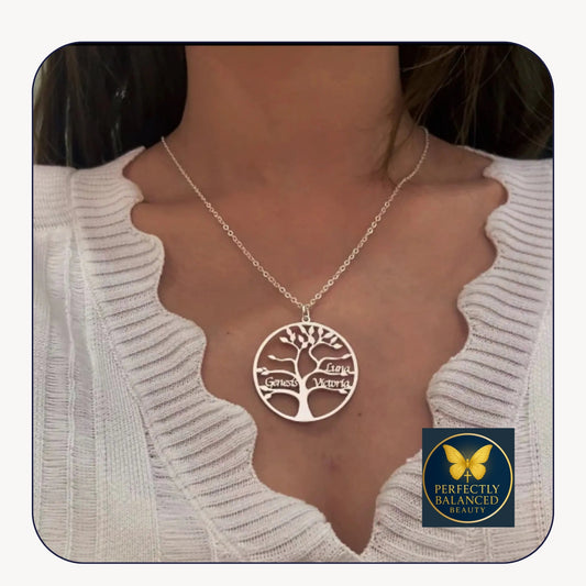 Family Tree Necklace – Personalized Generations Pendant (Copy)