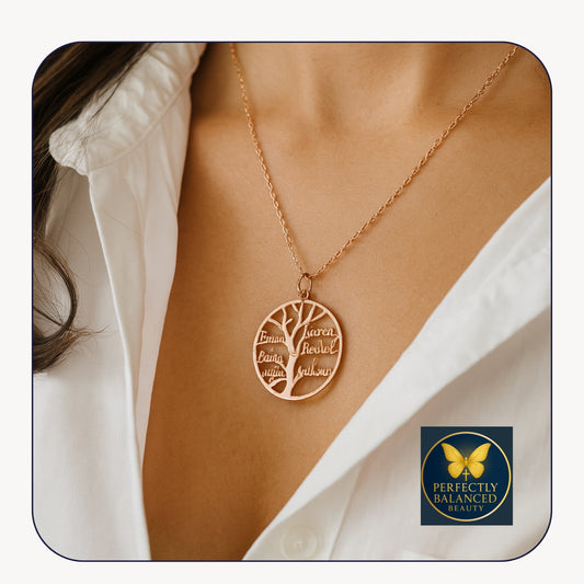 Family Tree Necklace – Personalized Generations Pendant (Copy) (Copy)