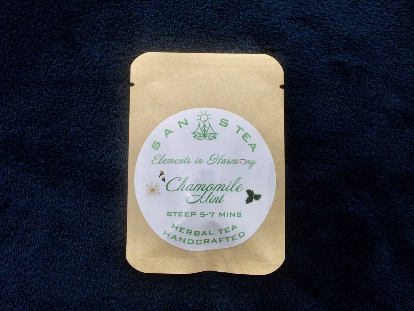 Sanostea Chamomile Mint Premium Organic Herbal Tea - 12 Count