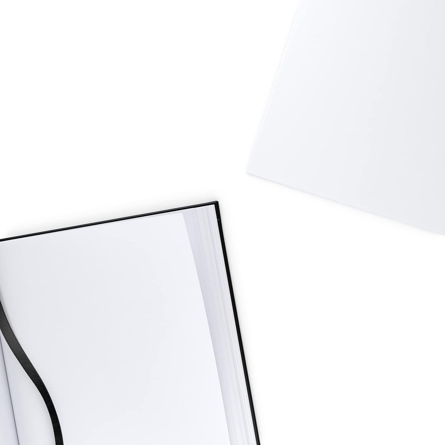 Journal Blank Page Notebooks, Set of 2, 6 X 8 Inches, 96 Sheets Each, Tree Design and Solid Black, 2 Blank Art Journals with Smooth Paper, School Supplies for Planning, Writing, and Sketching