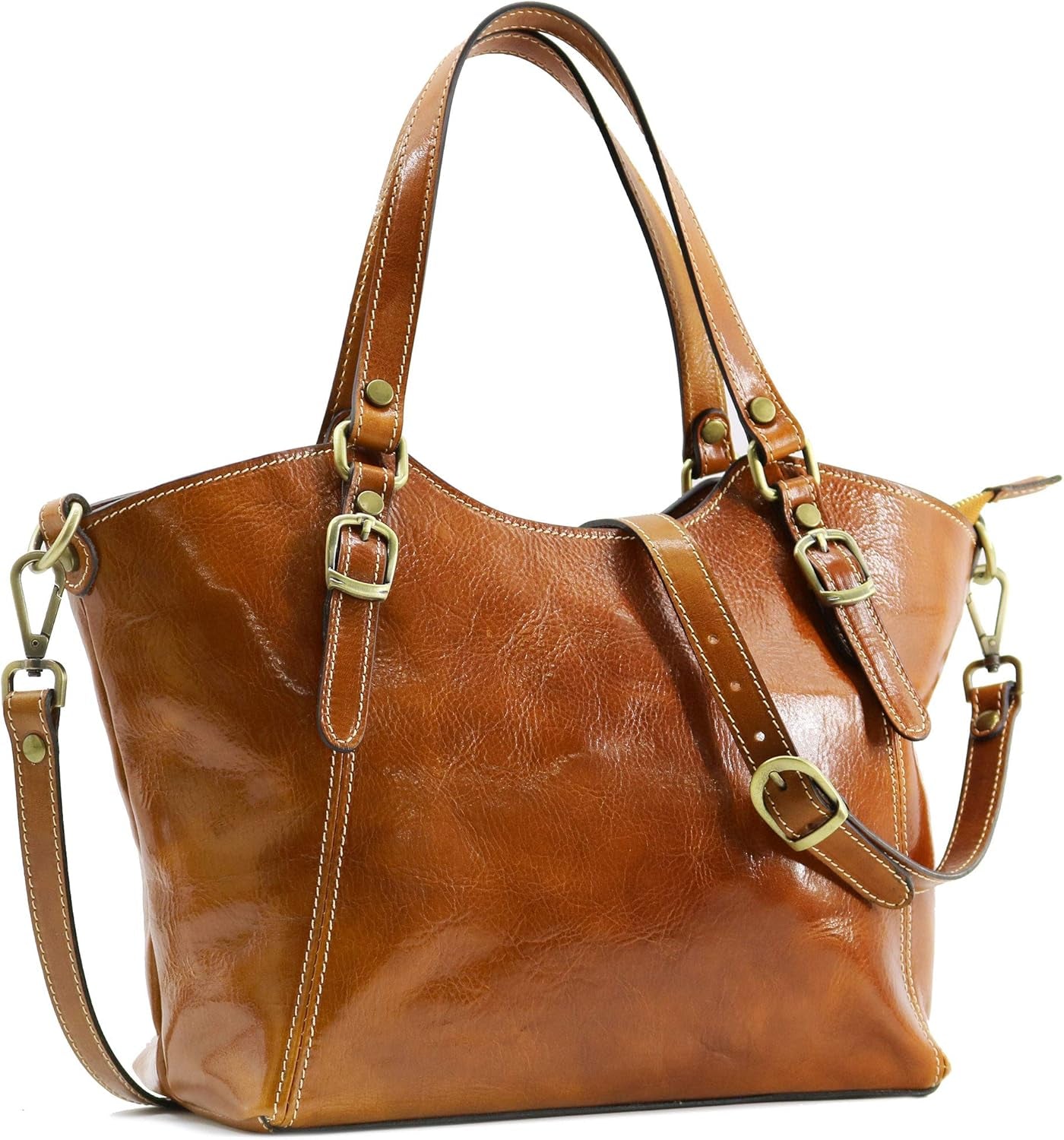 Ischia Leather Shoulder Bag Handbag Purse