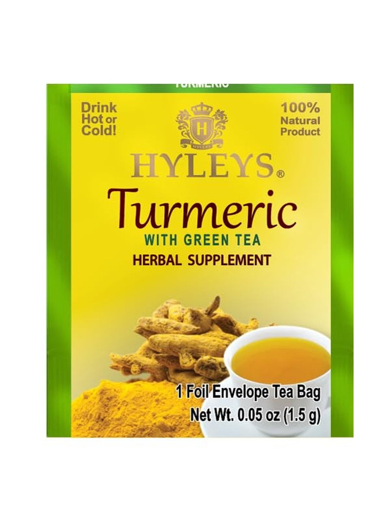 Turmeric & Green Tea - Natural Antioxidant Herbal Tea - 50 Tea Bags