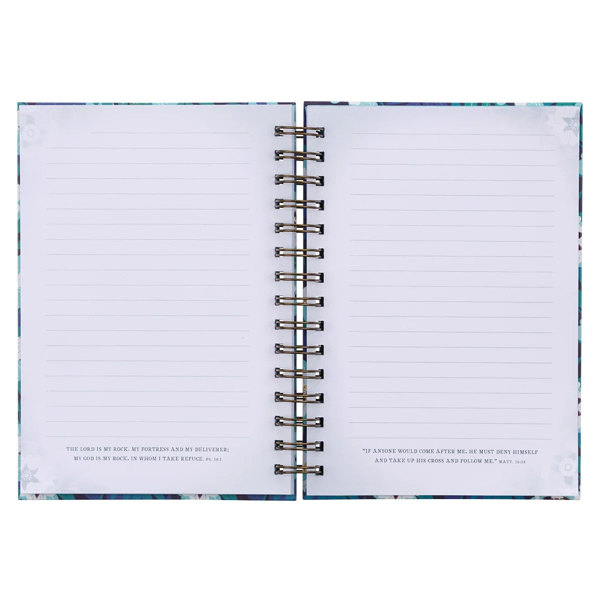 Journal W/Scripture in All Things Romans 8:28 Bible Verse Blue Floral 192 Ruled Pages, Large Hardcov, (Hardcover)