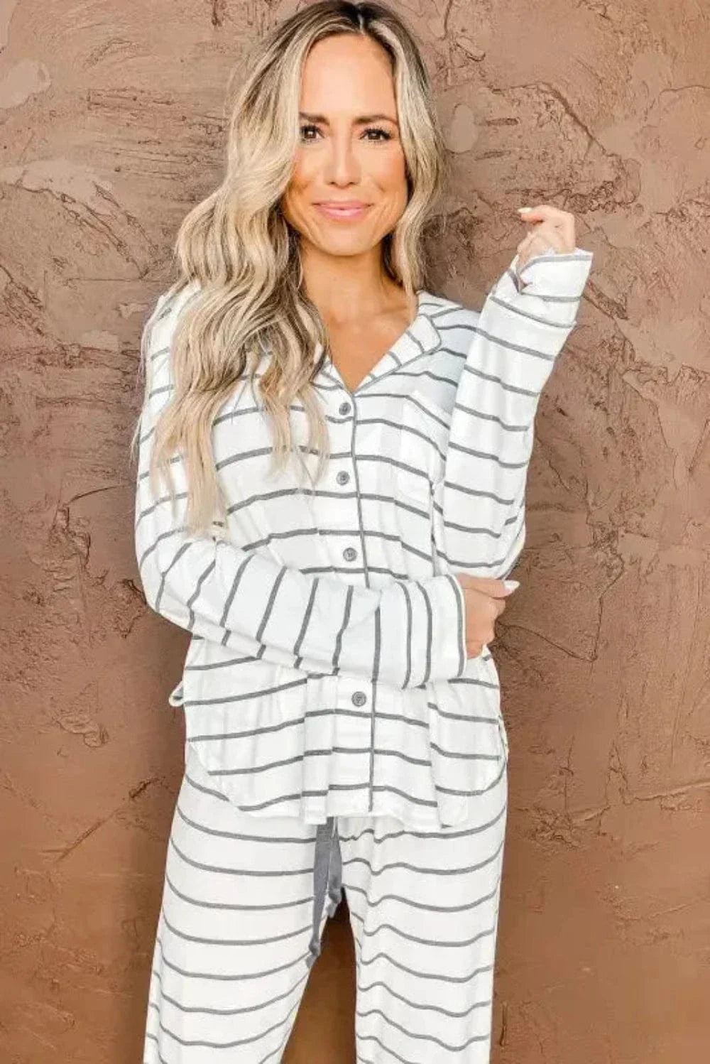 Fashionfitz Striped Pajama Set for Women - Cozy Comfort-4
