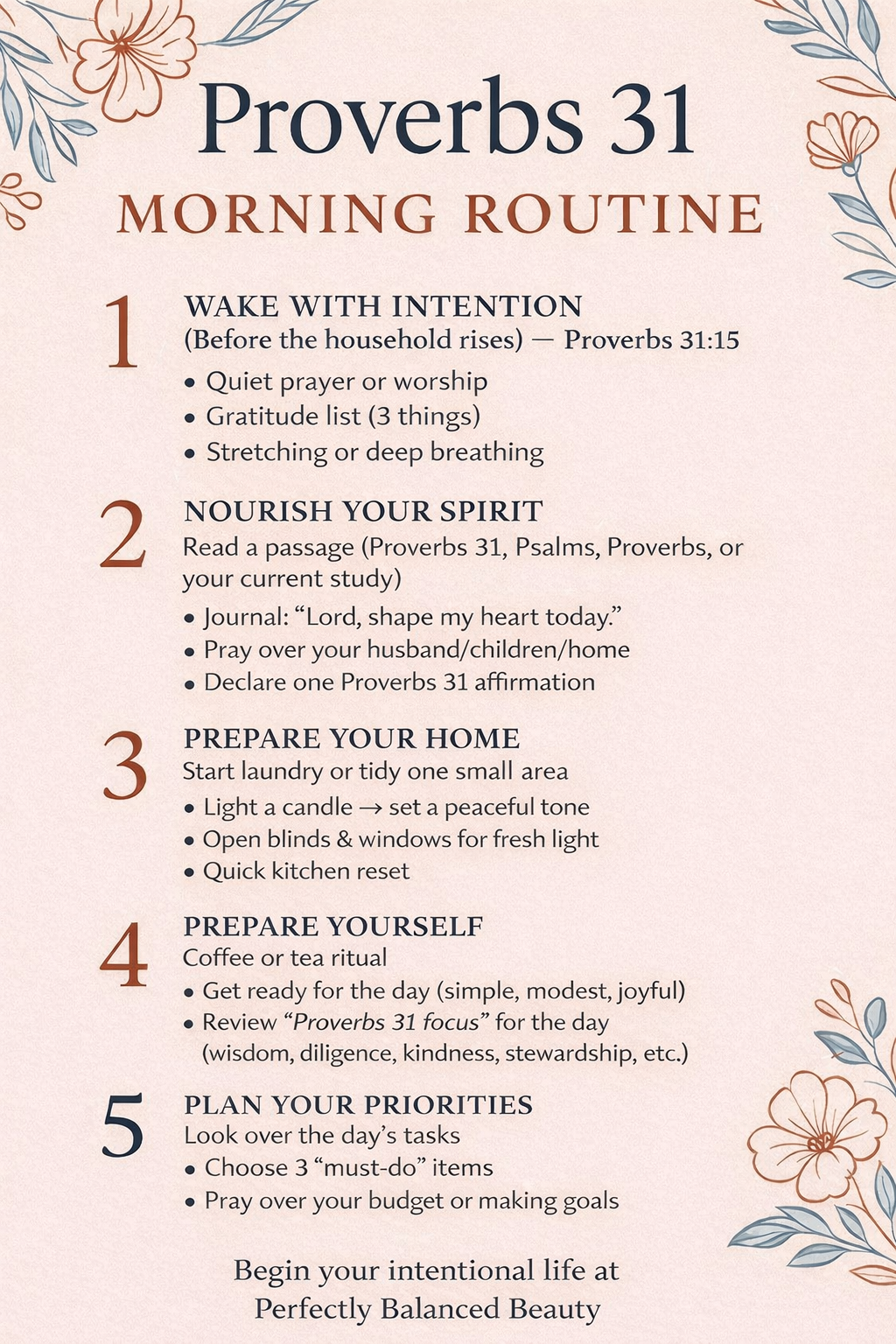 Daily Reflection | A Proverbs 31 Morning Routine to Start Your Day with Intention