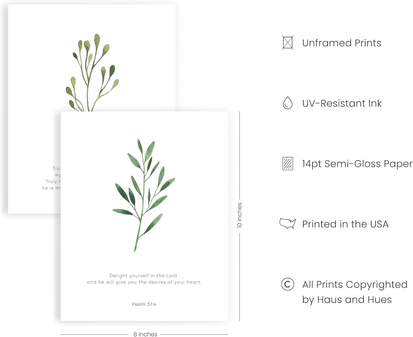 Bible Verses Wall Decor – Set of 6 Christian Scripture Art Prints, Inspirational Bible Verse Posters, Biblical Wall Decor, Scripture Wall Art (Unframed, 8"X10")