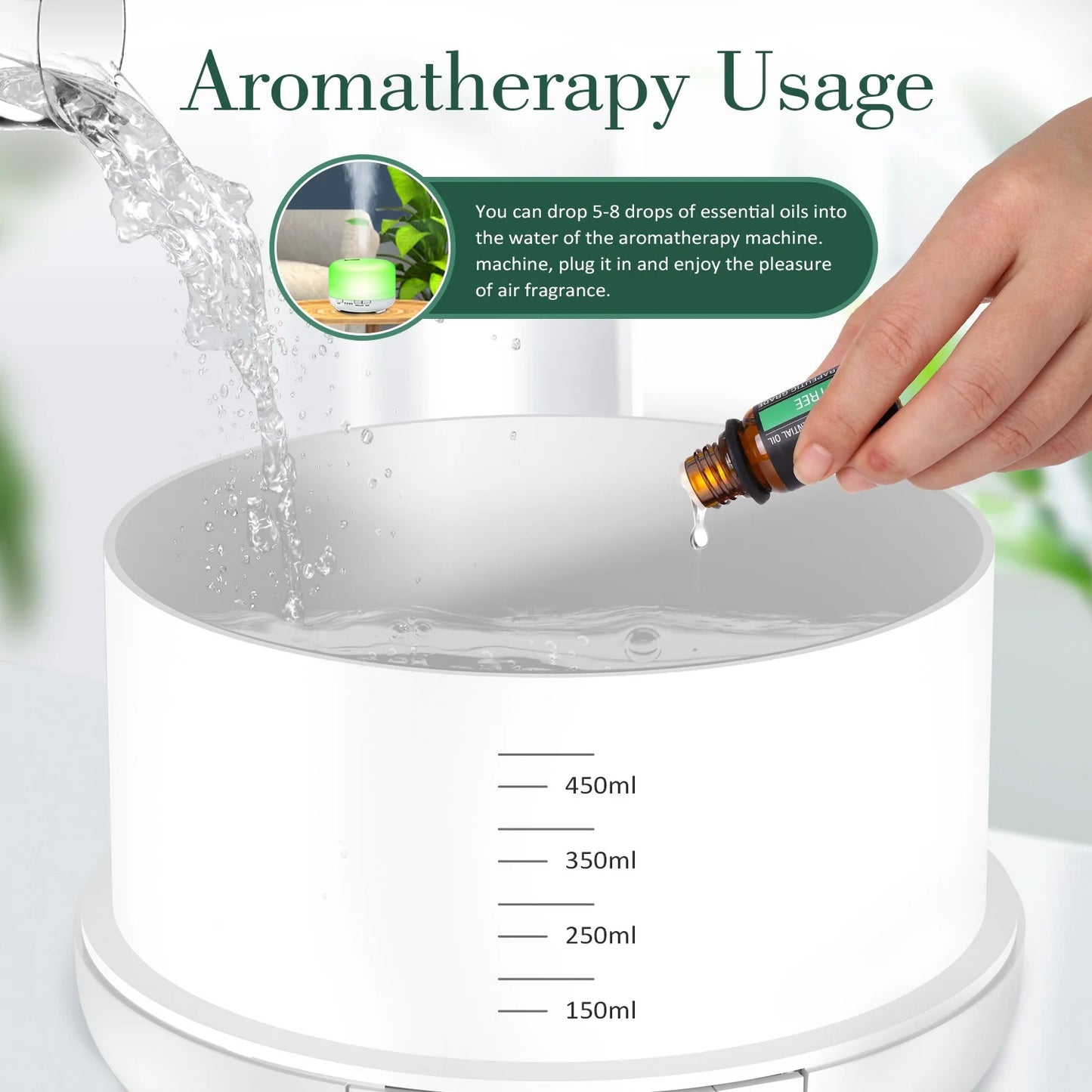 Essential Oils Set, Fragrance Oils Gift Set for Diffuser - Peppermint,Lemongrass,Tea Tree,Rosemary,Lavender,Orange Kit (6 X 10ML)