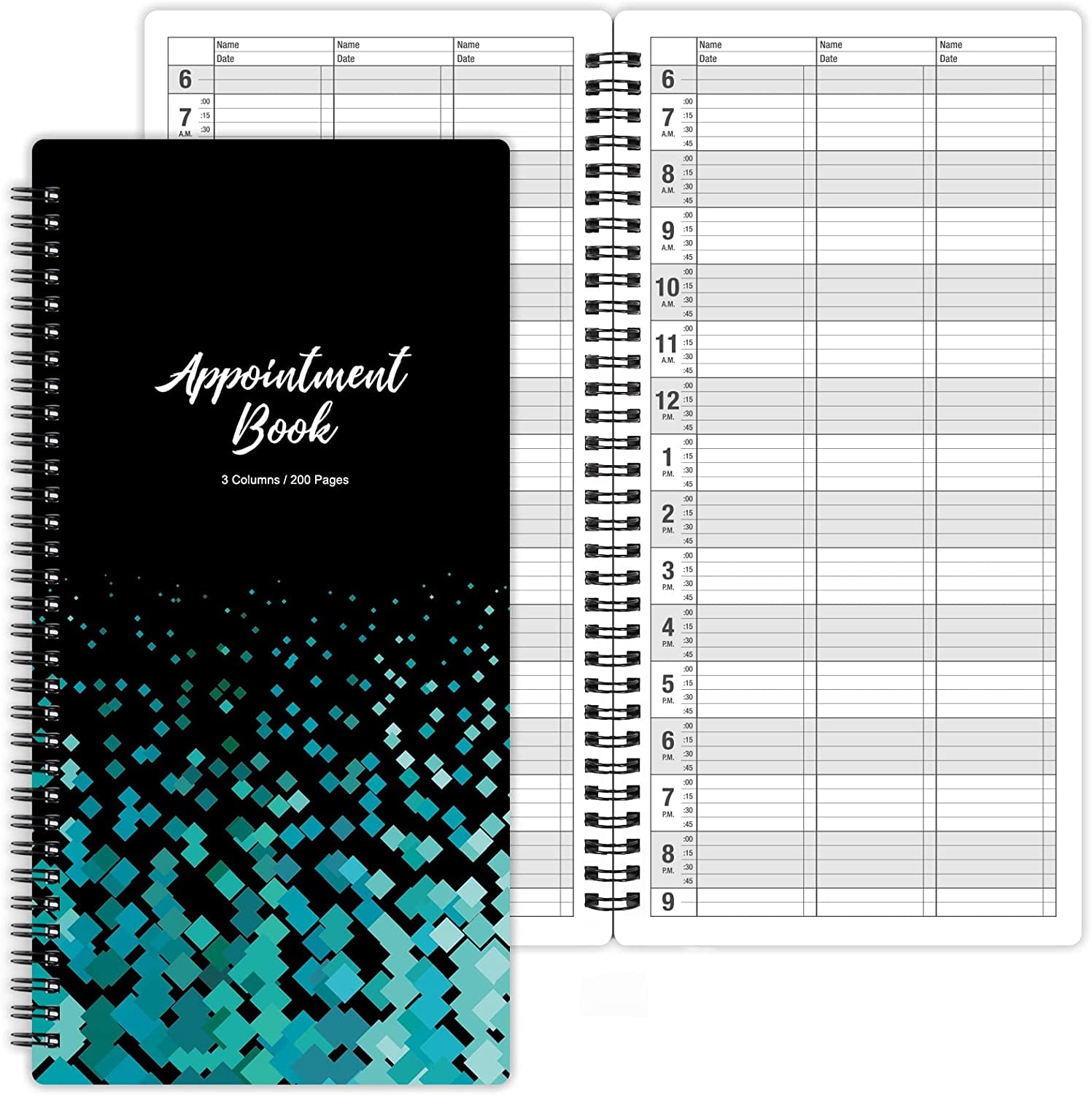 Appointment Book – Undated Salon Appointment Book, Daily＆Hourly Schedule Book Wi