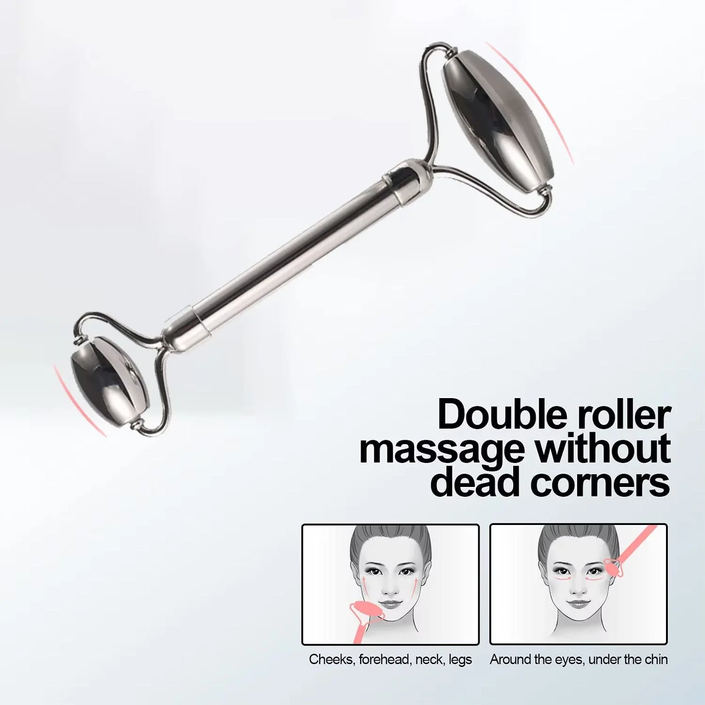 1/3 Piece Ice Face Roller Facial Skin Care Tools, Stainless Steel Facial Roller Scraping Board Ice Tray Skin Care Tools