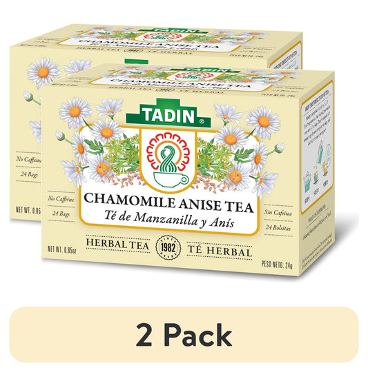 (2 Pack)  Chamomile Tea with Anise, Herbal Tea, Caffeine-Free Tea, Herbal Tea Bags, 24 Count, Pack of 1