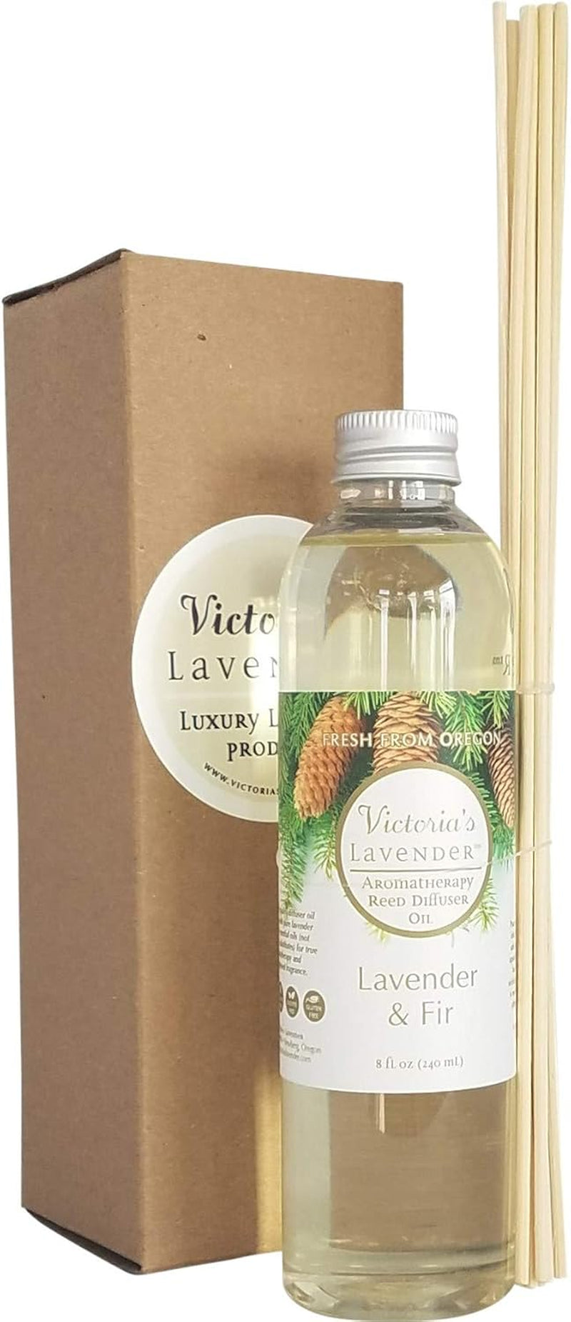 Fir & Lavender Essential Oil Reed Diffuser Refill — Natural Aromatherapy Essential Oil for Reed Diffusers — Made in USA, Home & SPA by  — up to 1 Year Supply, 8Oz