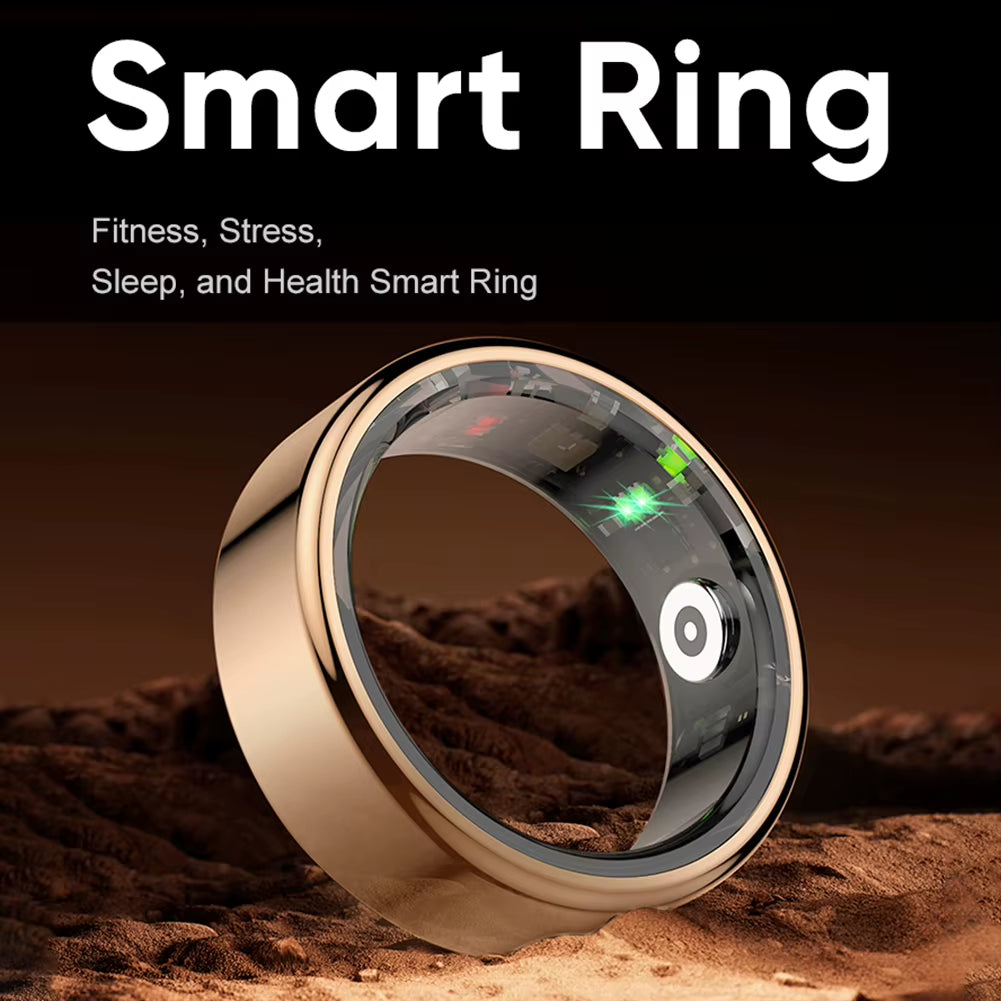 R02 Smart Ring Health Tracker Bluetooth Compatible IP68 Waterproof Multi-Sport Modes for Android and IOS Users