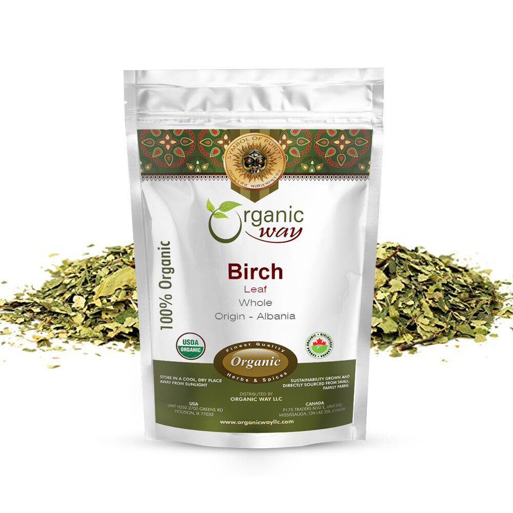 Organic Way Birch Leaf Whole - Herbal Tea | Organic, Kosher & USDA Certified