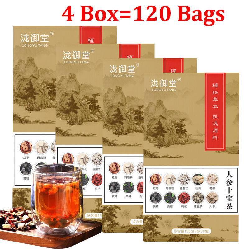 5Box Kidney Tea Formula Ginseng Six Treasure Tea, Kidney Tea Chinese Herbal Tea