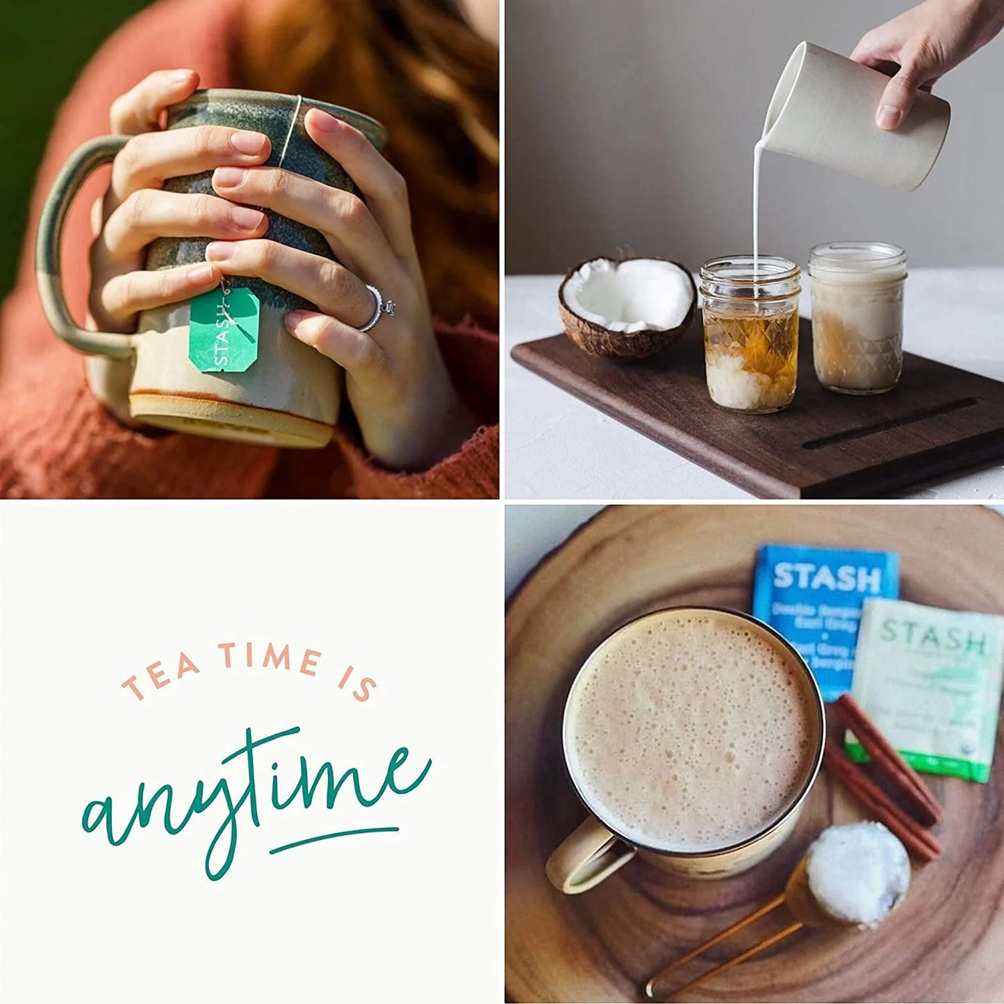 Stash Assorted Herbal Tea Bags Variety Pack, 50 Count – Caffeinated & Decaf Sampler with 50 Flavors