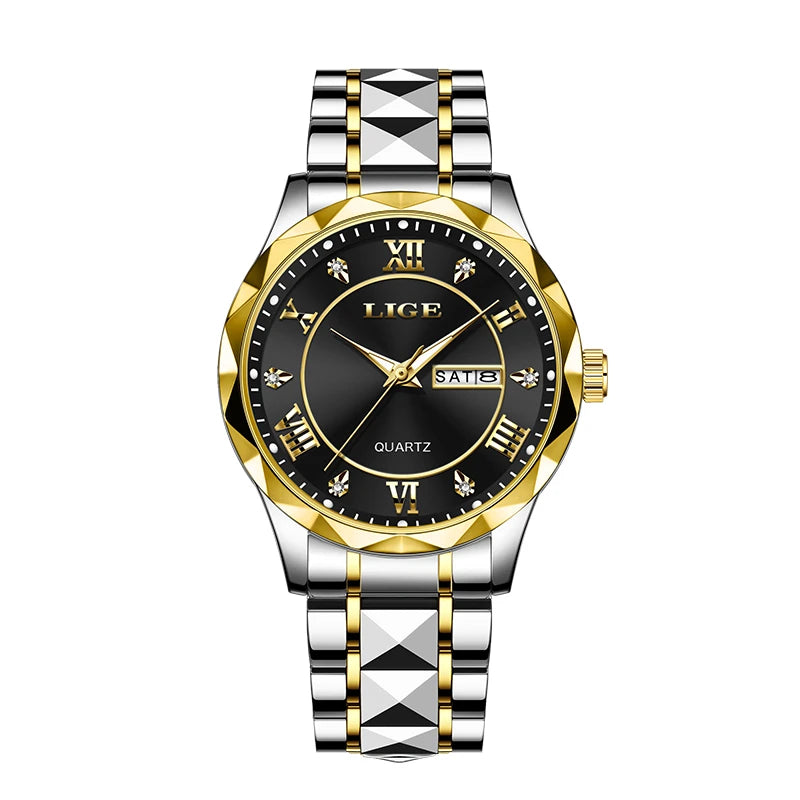 New Gold Watch Women Watches Ladies Creative Steel Women'S Bracelet Watches Female Waterproof Clock Relogio Feminino+Box