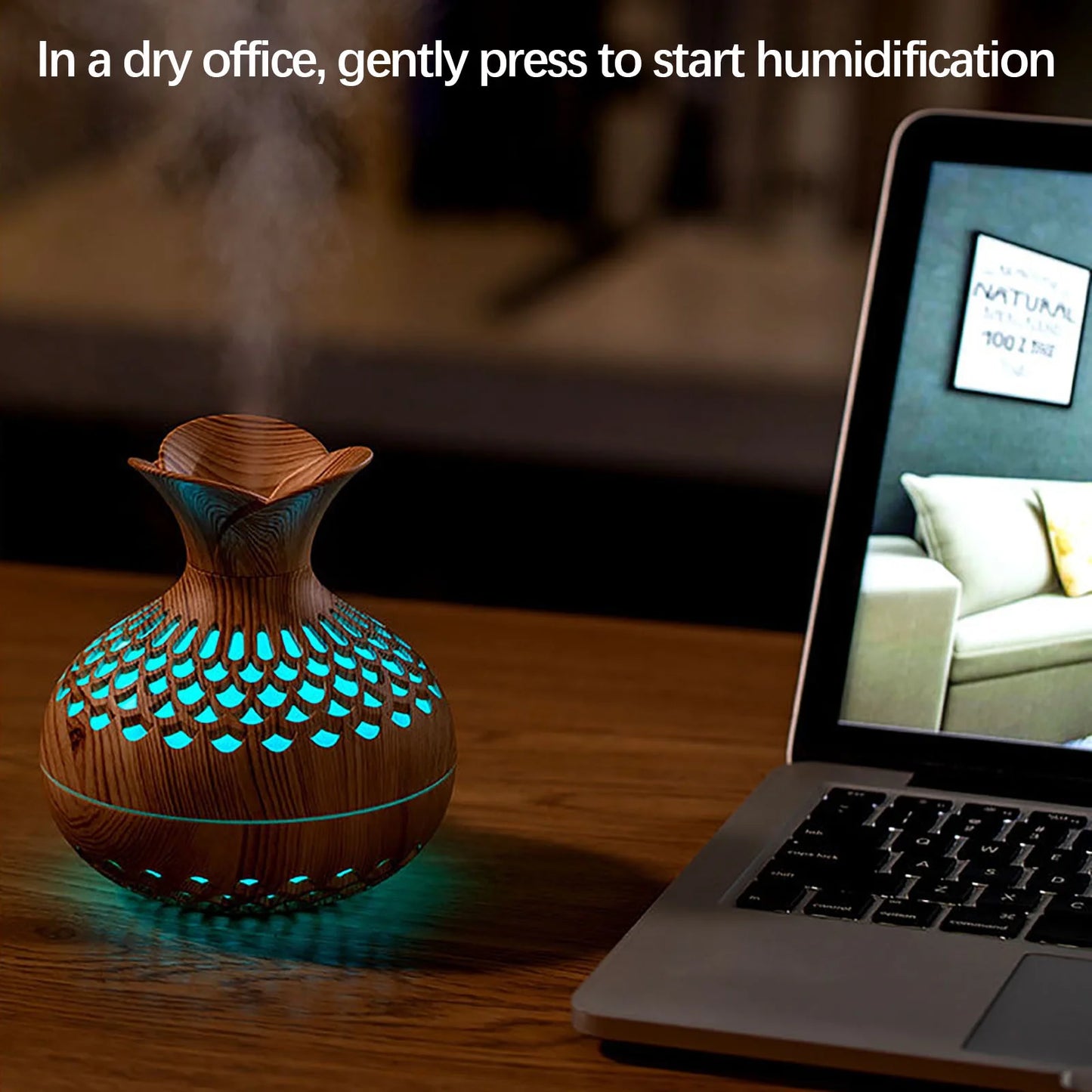 Essential Oil Diffuser Gift Set - 300Ml Diffuser & Essential Oil Set - Waterless Auto off for Home Office Room - Aromatherapy Diffuser Humidifier