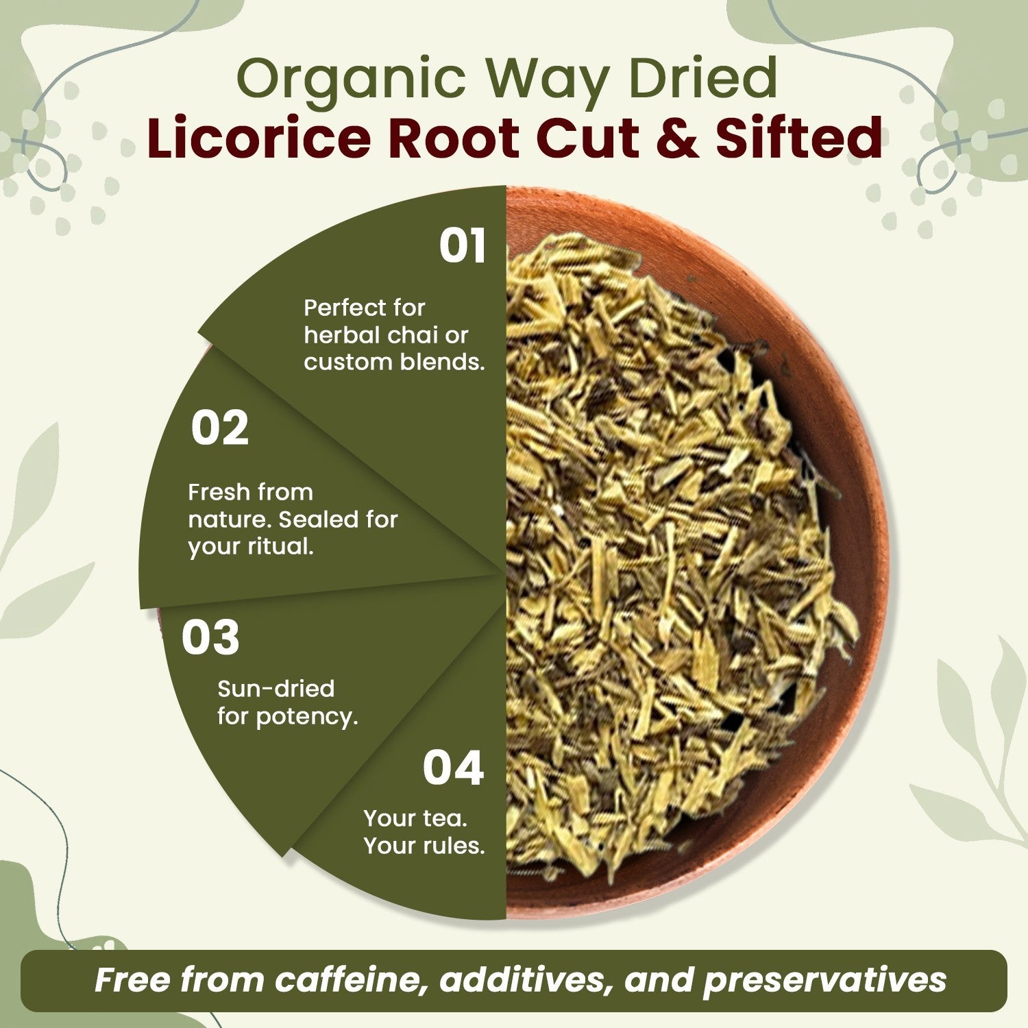 Organic Way Licorice Root Cut & Sifted - Organic, Kosher & USDA Certified