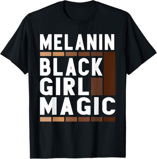 Juneteenth Shirts Women Black Girl Magic Melanin History T-Shirt