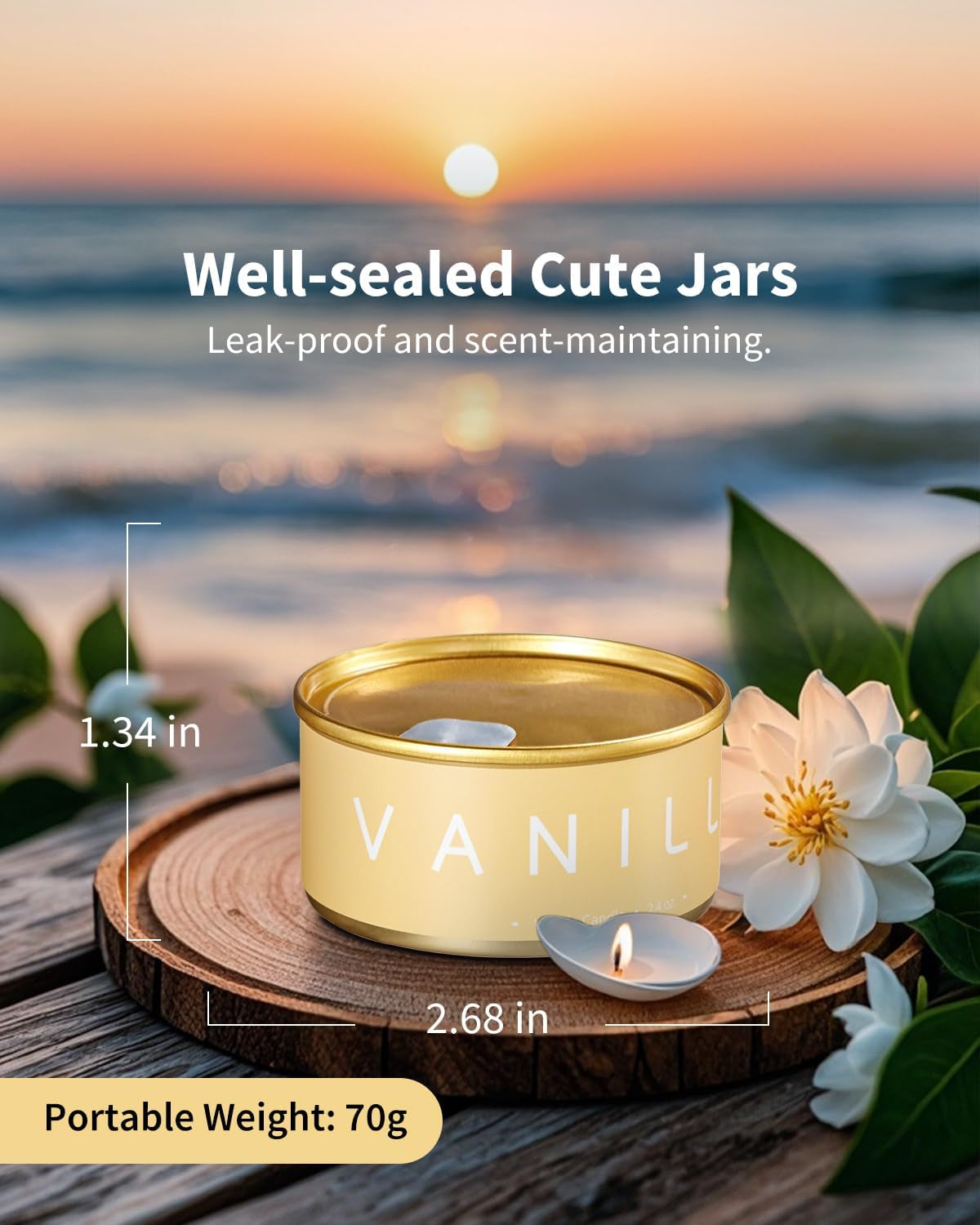 VTS Candles for Home Scented, 6 Pack Aromatherapy Candles (Lavender, Vanilla, English Pear & Freesia, Neroil, Clary Sage, Jasmine Sambac), Candles Gift Set for Stocking Stuffers, Christmas, Birthday