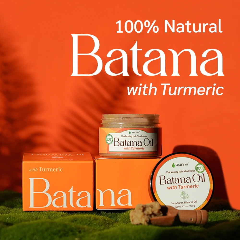 Batana Oil with Turmeric Extract – 100% Natural & Unrefined | Dr. Sebi Approved | Sourced from Honduras (4.23 Oz. / 119 G)