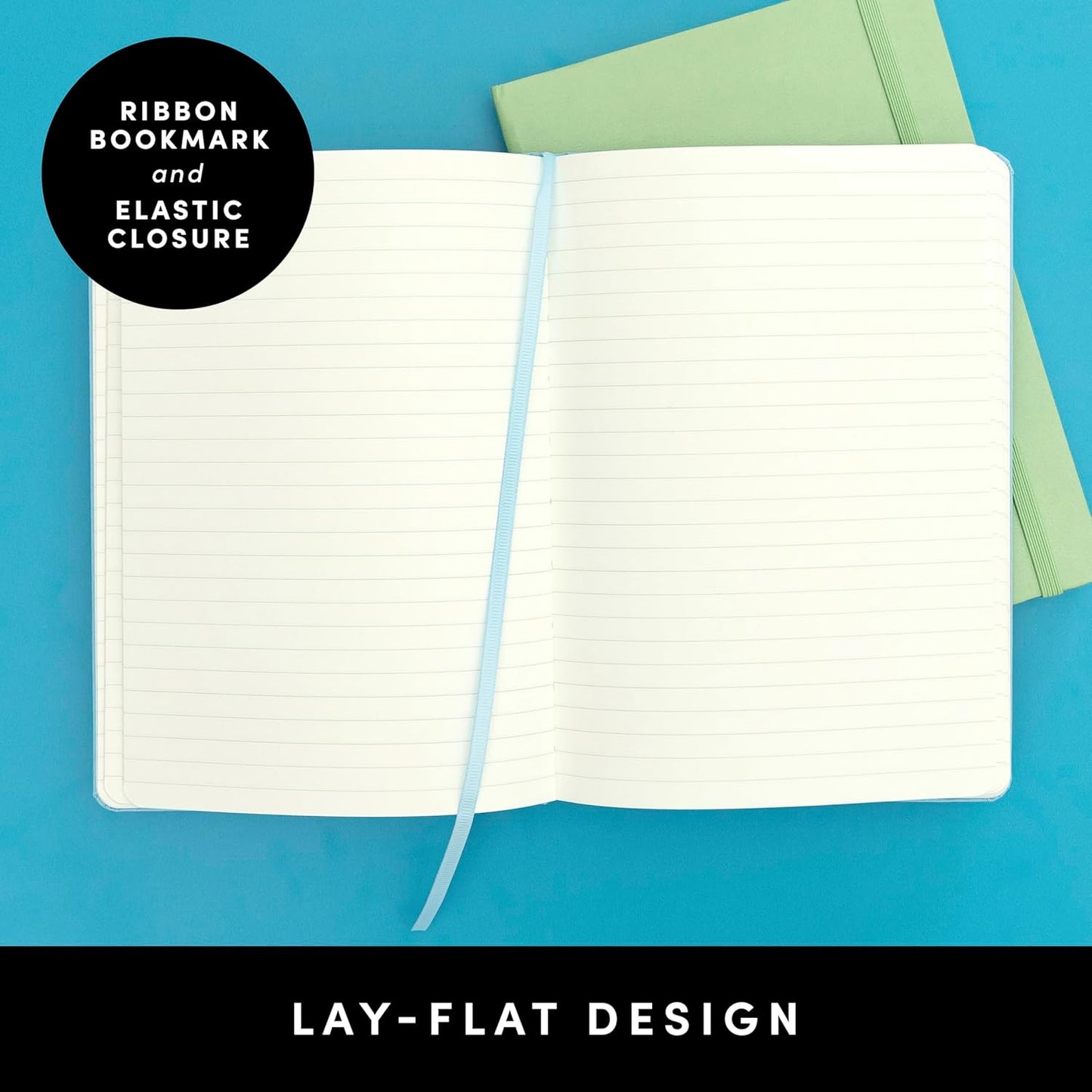 Lined Journal Notebook, (Sky Blue), 160 Pages, Medium 5.6 in X 8 in - 100 GSM Thick Paper – Hardcover Journaling Notebook for Work, School & Note Taking