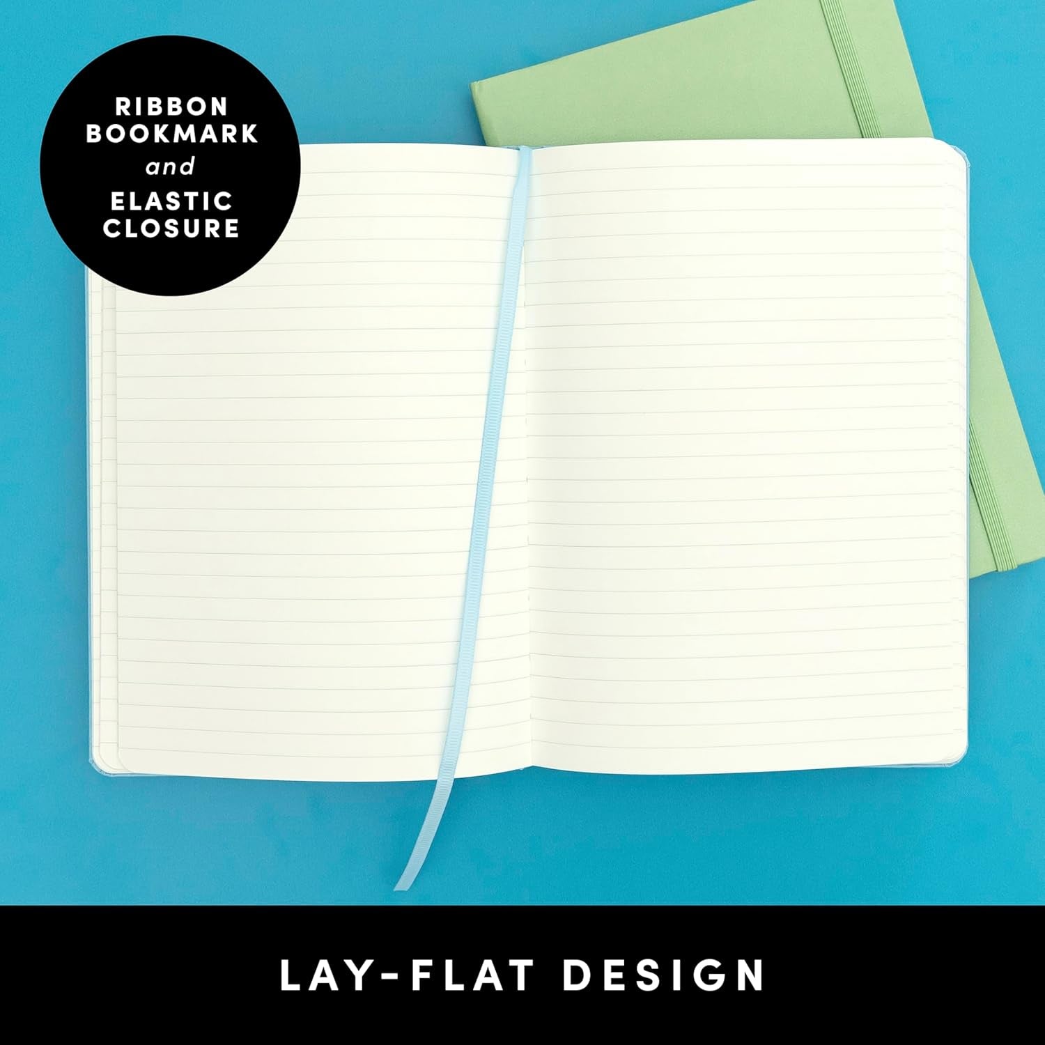 Lined Journal Notebook, (Sky Blue), 160 Pages, Medium 5.6 in X 8 in - 100 GSM Thick Paper – Hardcover Journaling Notebook for Work, School & Note Taking