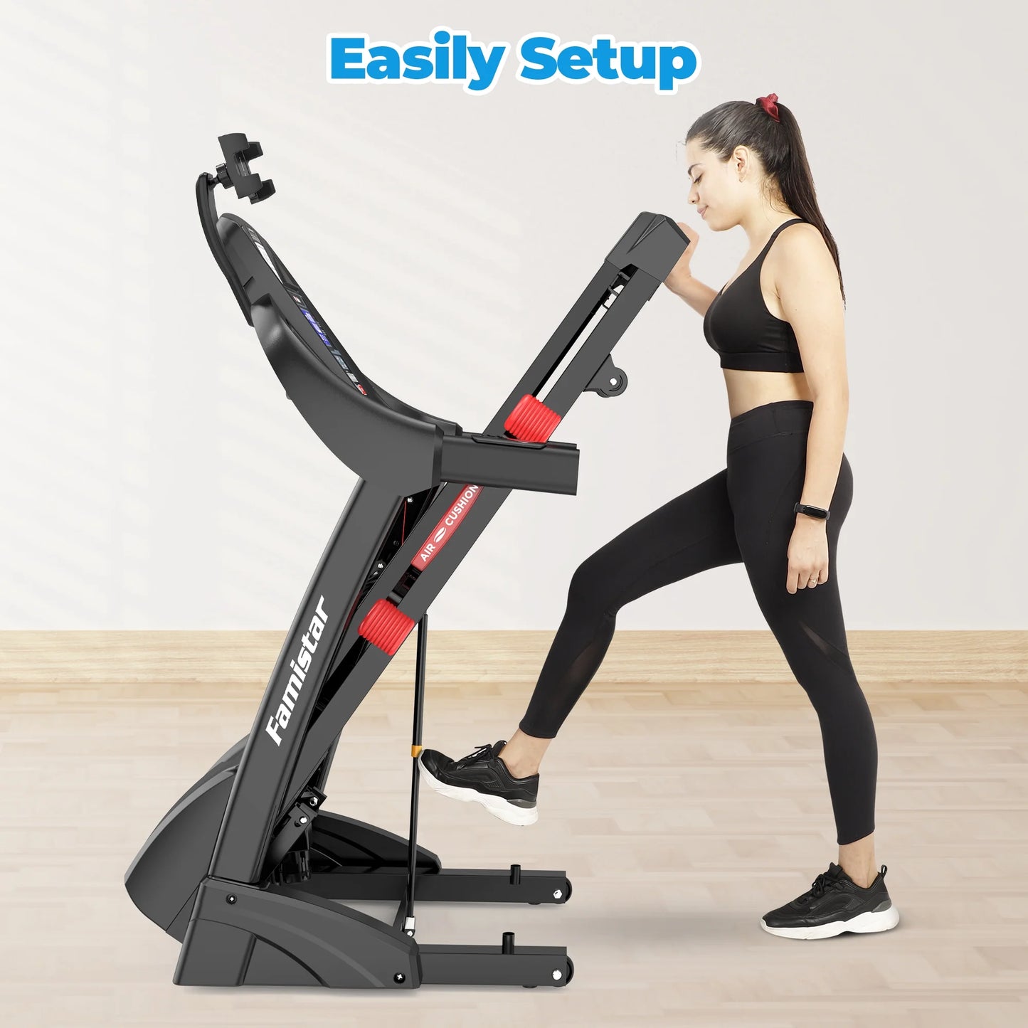 Treadmill 300 LB Capacity for Home Use, 15-Level Auto Incline, 4.9HP Folding Running Walking Treadmill, 10MPH Speed, Bluetooth, Smart Apps, 64+ Programs
