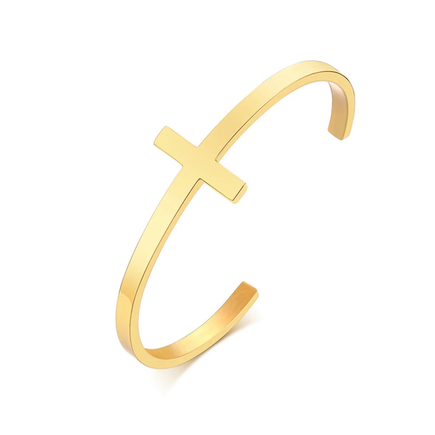 Religious Cross Bracelets, Stainless Steel Sideways Cross Bracelet for Women, Confirmation Baptism Gifts, Christmas Gifts