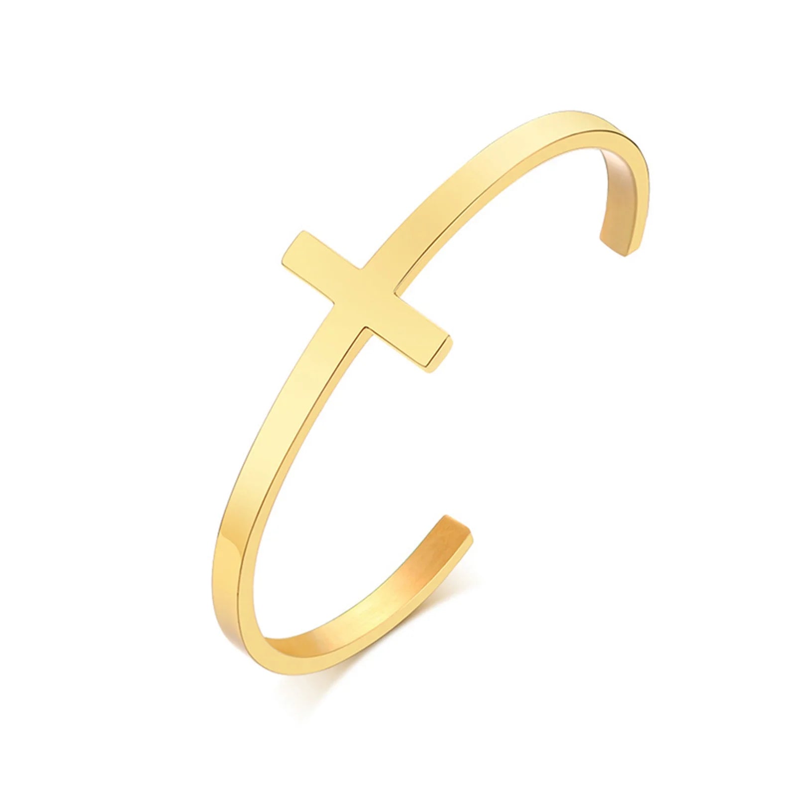 Religious Cross Bracelets, Stainless Steel Sideways Cross Bracelet for Women, Confirmation Baptism Gifts, Christmas Gifts