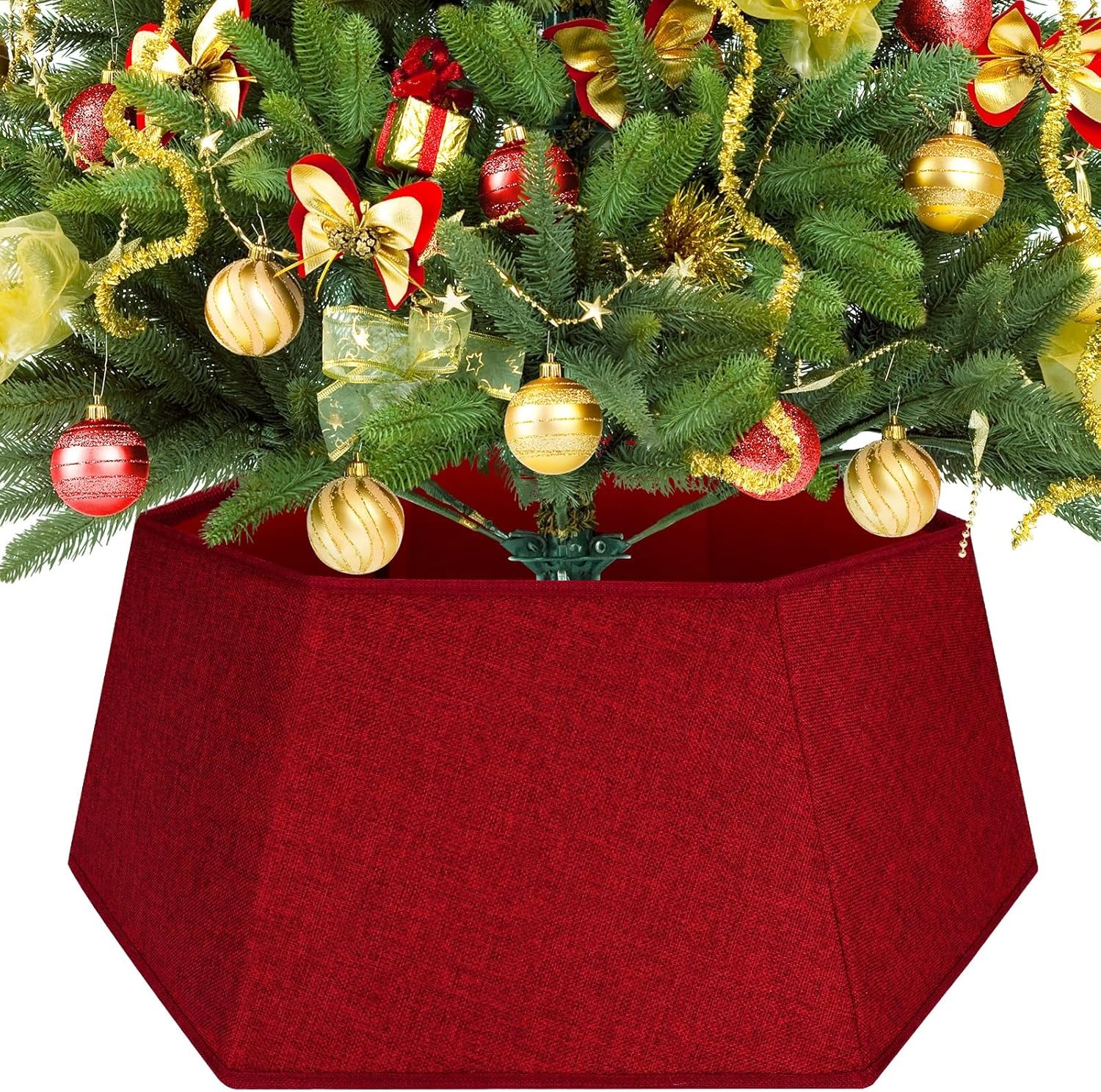 Foldable 26'' Christmas Tree Skirt for Artificial Trees and Holiday Decor