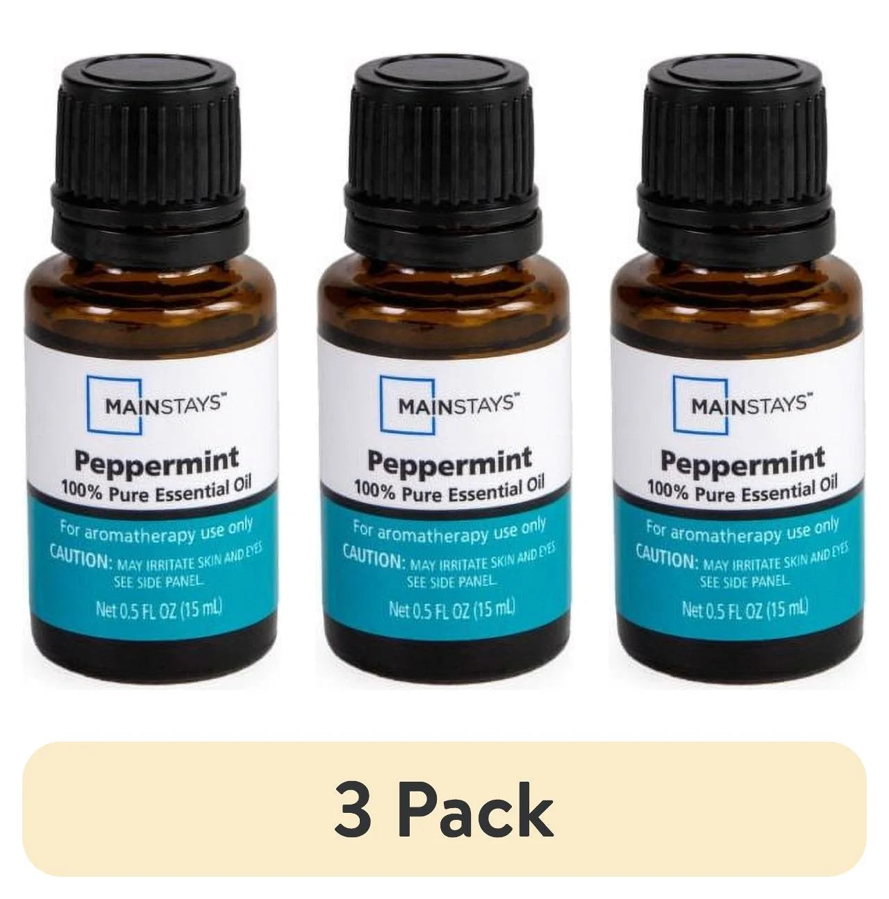 (3 Pack)  Pure Peppermint Essential Oil, 15Ml, 1 Pack