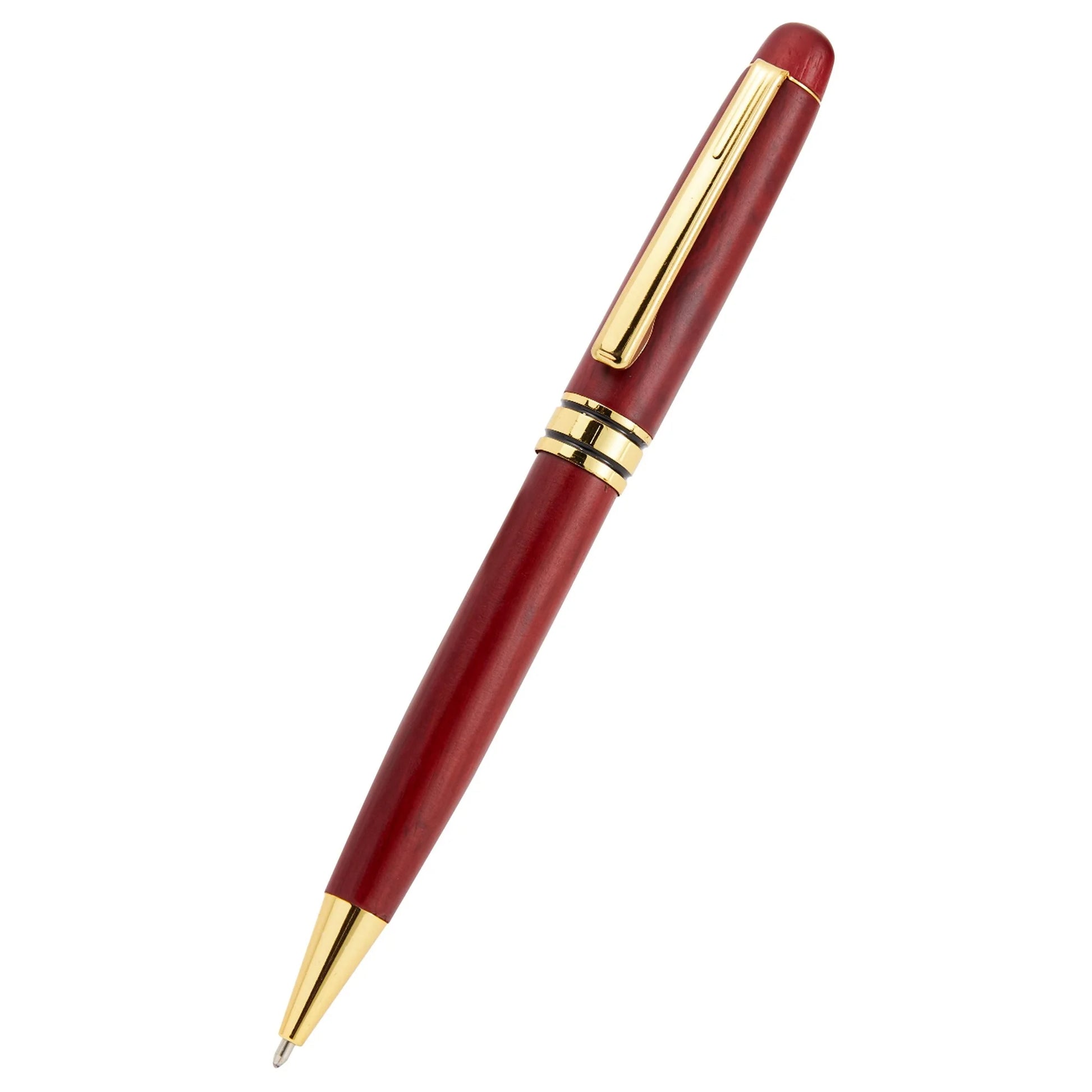 2 Pack Luxury Rosewood Pen Sets for Men Gift - Fancy Nice Ballpoint Pens with Black Ink Refills for Signature Executives Business Office