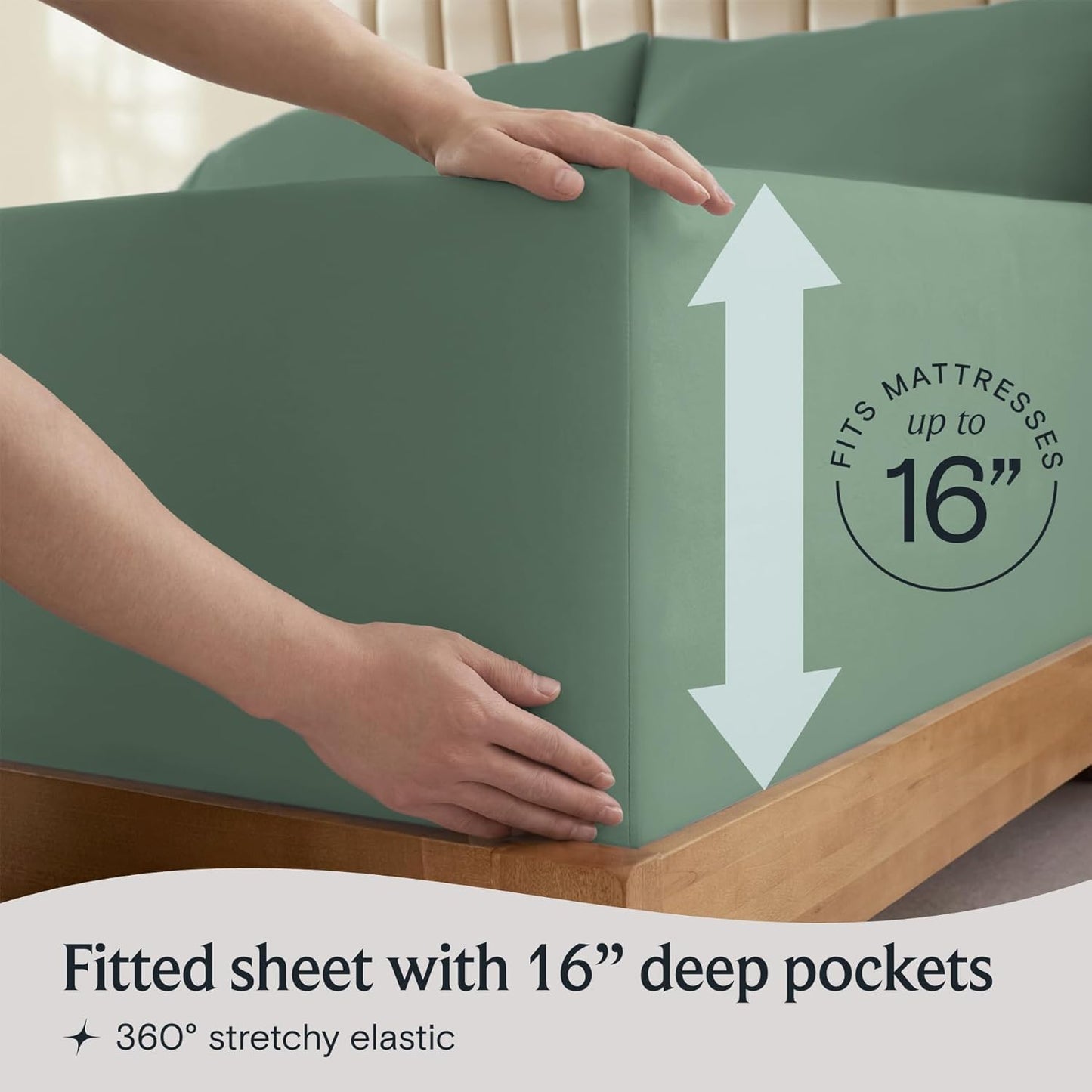3 PC Sheet Set Sheets Deep Pockets Wrinkle Free Sheets Machine Washable Hotel Bedding Silky Soft - Tree Moss Green Twin