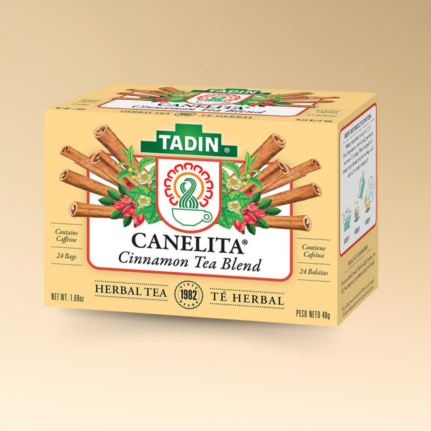 Tadin Canelita Cinnamon Herbal Tea, 24 Bags 1.69 Fl Oz – Warm & Spiced
