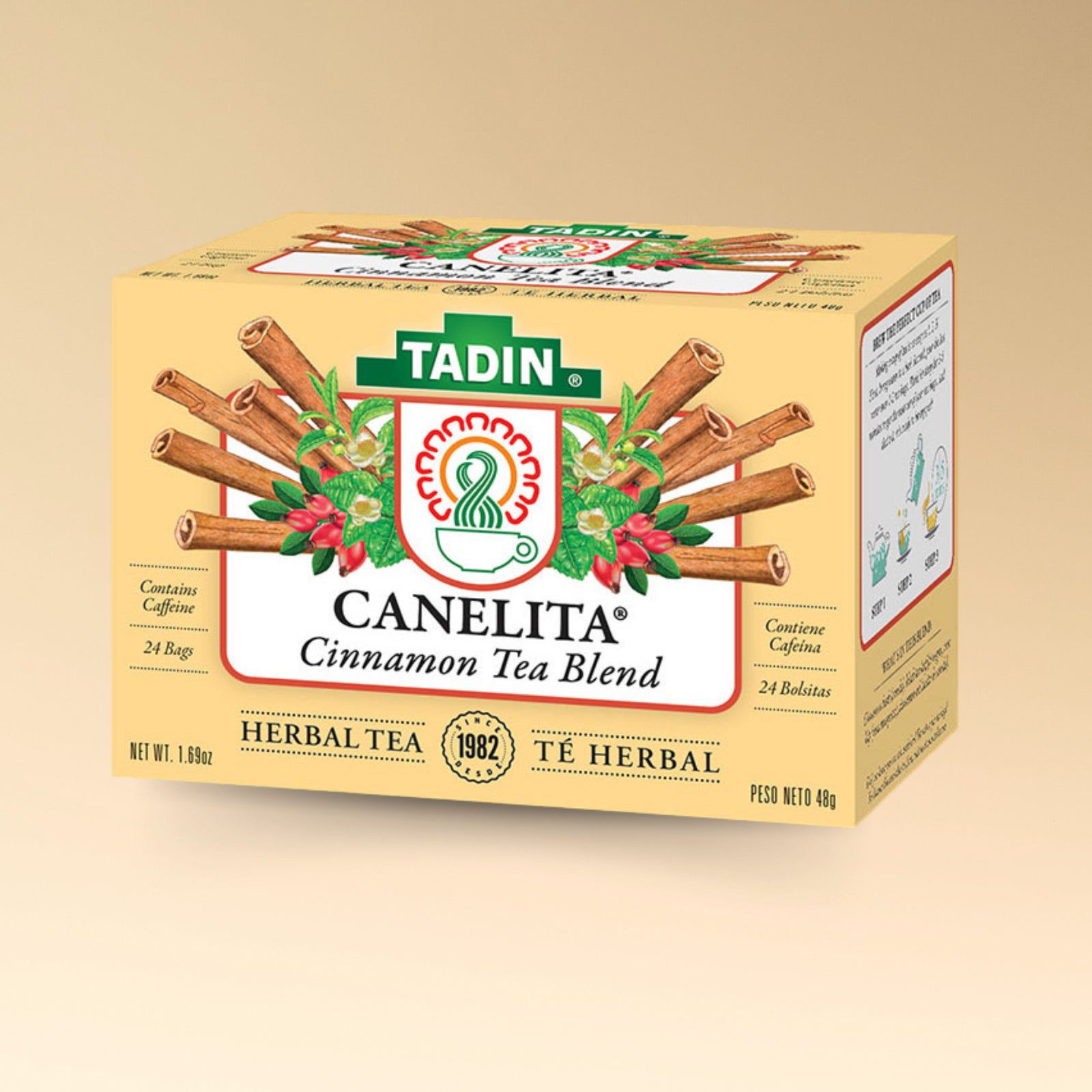 Tadin Canelita Cinnamon Herbal Tea, 24 Bags 1.69 Fl Oz – Warm & Spiced