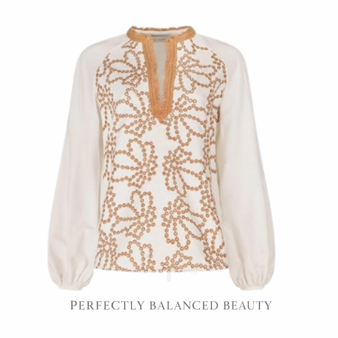 Shop This Look | City Neutral Capsule – Cream Trench with Beaded Blouse